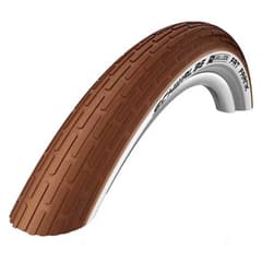 Pneu Schwalbe Fat Frank 26x2.35 Rigide HS375 Marron avec Flancs Blanc Reflex - ETRTO 60-559
