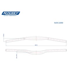 Cintre Ritchey Trail Rizer 31.8mm 780mm Relevé 20mm BB Noir