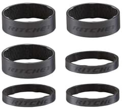 Entretoises Ritchey 1"1/8 3x5mm 3x10mm Carbone Mat
