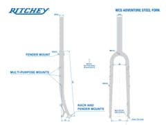 Fourche Ritchey WCS Steel Adventure Acier 1"1/8 Post Mount Boost 15x110mm