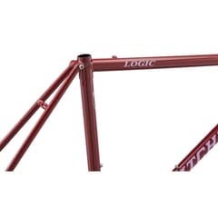 Cadre Ritchey Road Logic en Acier avec Fourche en Carbone Rouge Rose Sally's Macarons