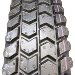 Pneu plein Rolko XSENSE 3.00-8 4PR CY145 Noir non marquant - jante 38 mm en 2 parties