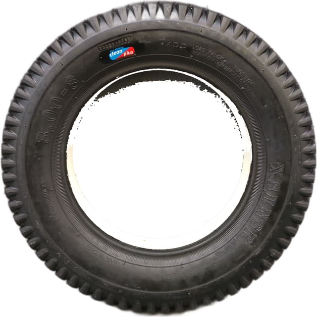 Pneu plein Rolko XSENSE 3.00-8 4PR CY145 Noir non marquant - jante 38 mm en 2 parties