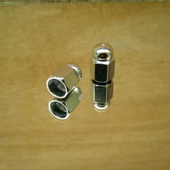 Olympique Bouchons de valve dés argent Lot de 2