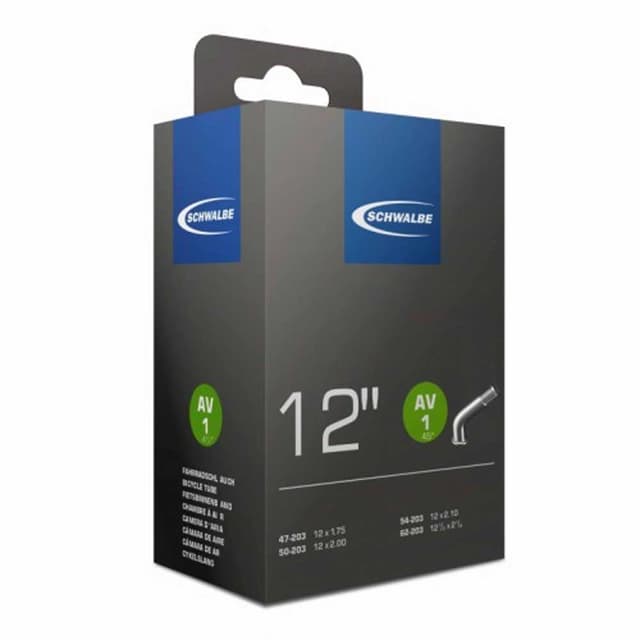 Chambre à Air Schwalbe AV1 12"  Schrader 45 Degree Valve - ETRTO 47/62-203