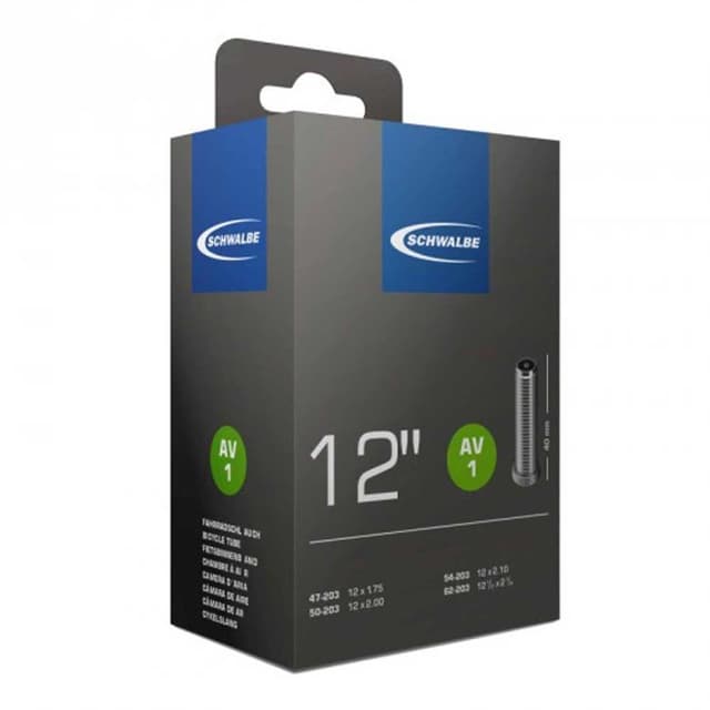 Chambre à Air Schwalbe AV1 12x1.75/2.10  Schrader 40mm - ETRTO 47/62-203
