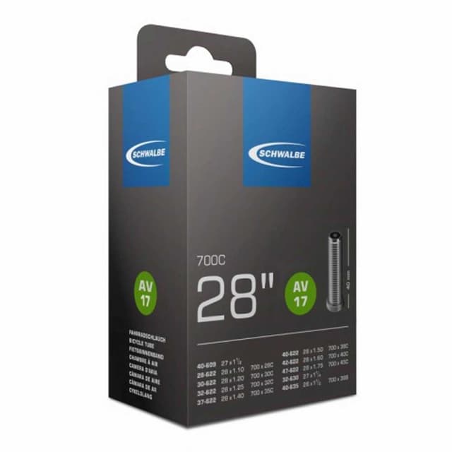 Chambre à Air Schwalbe AV17 700x28/45 28" (700C and B)  Schrader 40mm - ETRTO 28/47-609/635