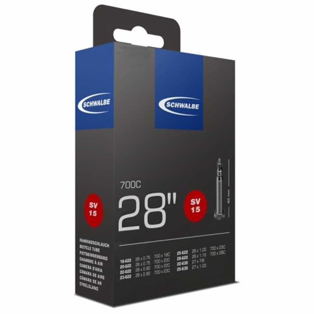 Chambre à Air Schwalbe SV15 28" 700x18/28  Presta 40mm - ETRTO 18/28-622/630