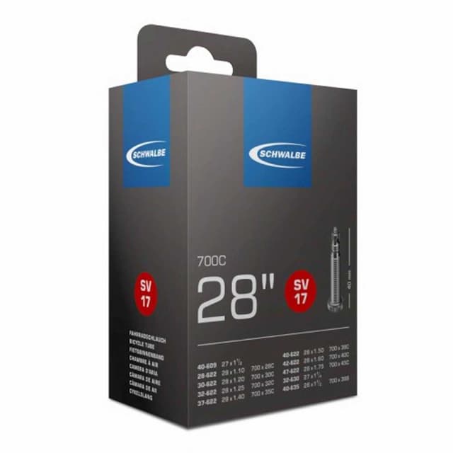 Chambre à Air Schwalbe SV17 700x28/45 28" (700C and B)  Presta 40mm - ETRTO 28/47-609/635