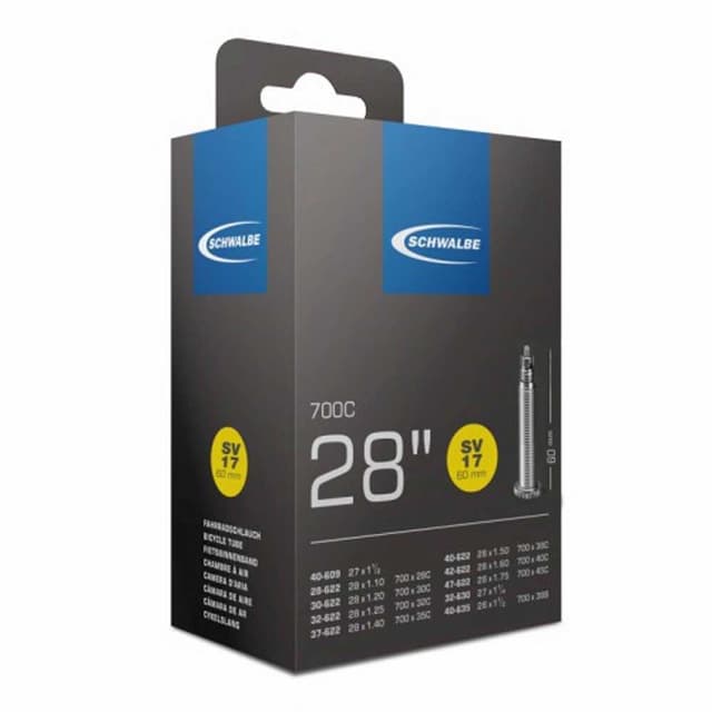 Chambre à Air Schwalbe SV17 Extra Long 28" 700x28/45  Presta 60mm - ETRTO 28/47-609/635