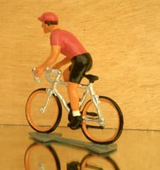 Figurine Cycliste CBG Mignot Tour d'Italie Maillot Rose en Danseuse
