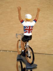 Figurine Cycliste CBG Mignot Maillot Grande Bretagne avec Bras Levés