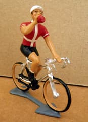 Figurine Cycliste CBG Mignot Maillot Danois Buvant au Bidon