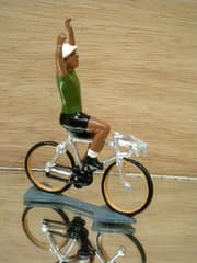 Figurine Cycliste CBG Mignot Maillot du Brésil avec Bras Levés
