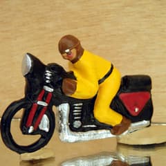 CBG Mignot Model Moto Suiveuse Jaune Véhicules du Tour de France