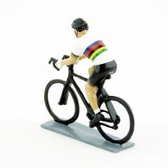 Figurine Cycliste CBG Mignot Maillot Arc en Ciel Champion du Monde Contemporain