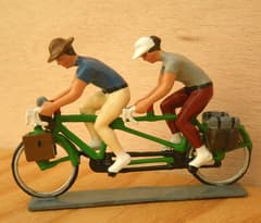 Figurine Cycliste CBG Mignot Cyclo Randonneurs sur Tandem