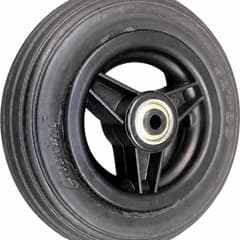 Roue complète Greentyre CUB avec pneu plein noir 6x1 1/4 / 150x32 - ETRTO 32-86