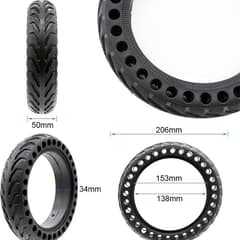 Pneu plein alvéolé Olympique 8.5x2.0-6.1/B34 pour Xiaomi M365 / Pro - ETRTO 50-152