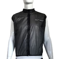 Gilet Outwet Coupe-Vent et Imperméable Sans Manches avec Zip Noir