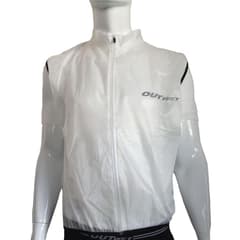 Gilet Outwet Coupe-Vent et Imperméable Sans Manches avec Zip Blanc