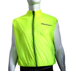 Gilet Outwet Coupe-Vent et Imperméable Sans Manches avec Zip Yelow S