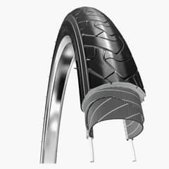 Pneu Hartex Urban Ride 26x1.75 Rigide Gumwall Reflex Anti-Crevaison 3mm Noir - ETRTO 47-559