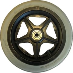 Roue complète Greentyre LEON Gris avec pneu plein 8x1 1/4 / 200x32 - 5 bâtons