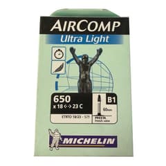 Chambre à Air Michelin Aircomp Ultra Light 650x18/23 Presta 60 mm - ETRTO 18/23-571