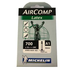 Chambre à Air Michelin Aircomp latex 700x18/20 Presta 36mm - ETRTO 18/20-622