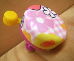 Sonnette Point Fleur Rose pour Vélo