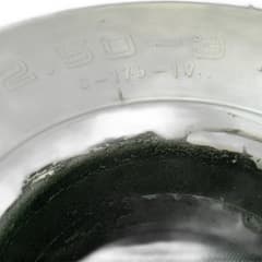 Pneu plein Olympique Ligné Gris 2.50-3 - jante démontable 42 mm