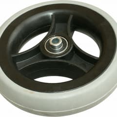 Roue pleine Olympique 150x33 - bandage gris et jante noire