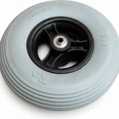 Roue pleine Olympique 200x50 - bandage gris et jante noire