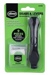 Kit de Réparation Slime Skabs 2 Démonte Pneus Grattoir 6 Rustines Autocollantes