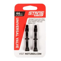 Valve Tubeless Notubes Stans Aluminium 44mm Paire Noir