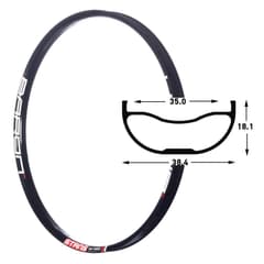 Jante Notubes ZTR Baron MK3 VTT 29" 32 Trous Noir