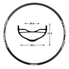 Jante Notubes ZTR Flow EX3 VTT 29" 32 Trous Noir