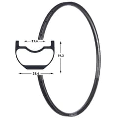Jante Gravel Notubes ZTR Grail CB7 Carbon 24 Trous