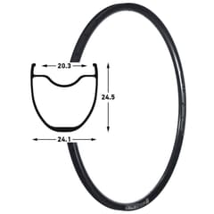 Jante Gravel Notubes ZTR Grail MK3 Noir 32 Trous