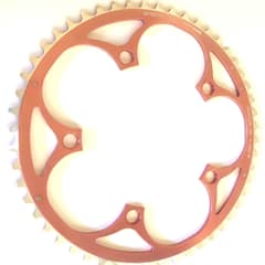Plateau Spécialités T.A. 9 vitesses 52 dents 130 mm rose et rouge