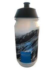Bidon Transparent Schwalbe 500ml - Design Montagne avec Bouchon Noir
