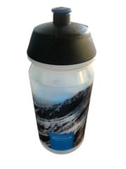 Bidon Transparent Schwalbe 500ml - Design Montagne avec Bouchon Noir